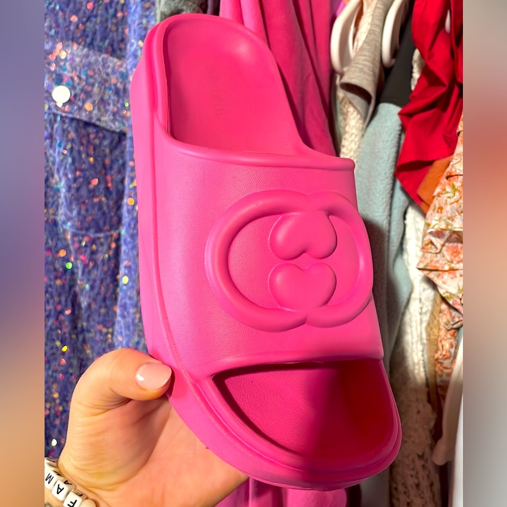 Hot Pink G Love Slides
